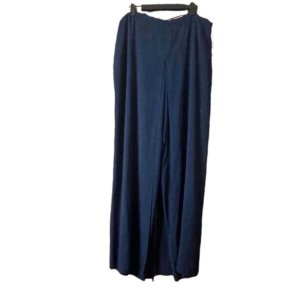 Jacques Vert Collection Elegant Navy Blue Maxi Skirt Pants Sz 14 NWT
